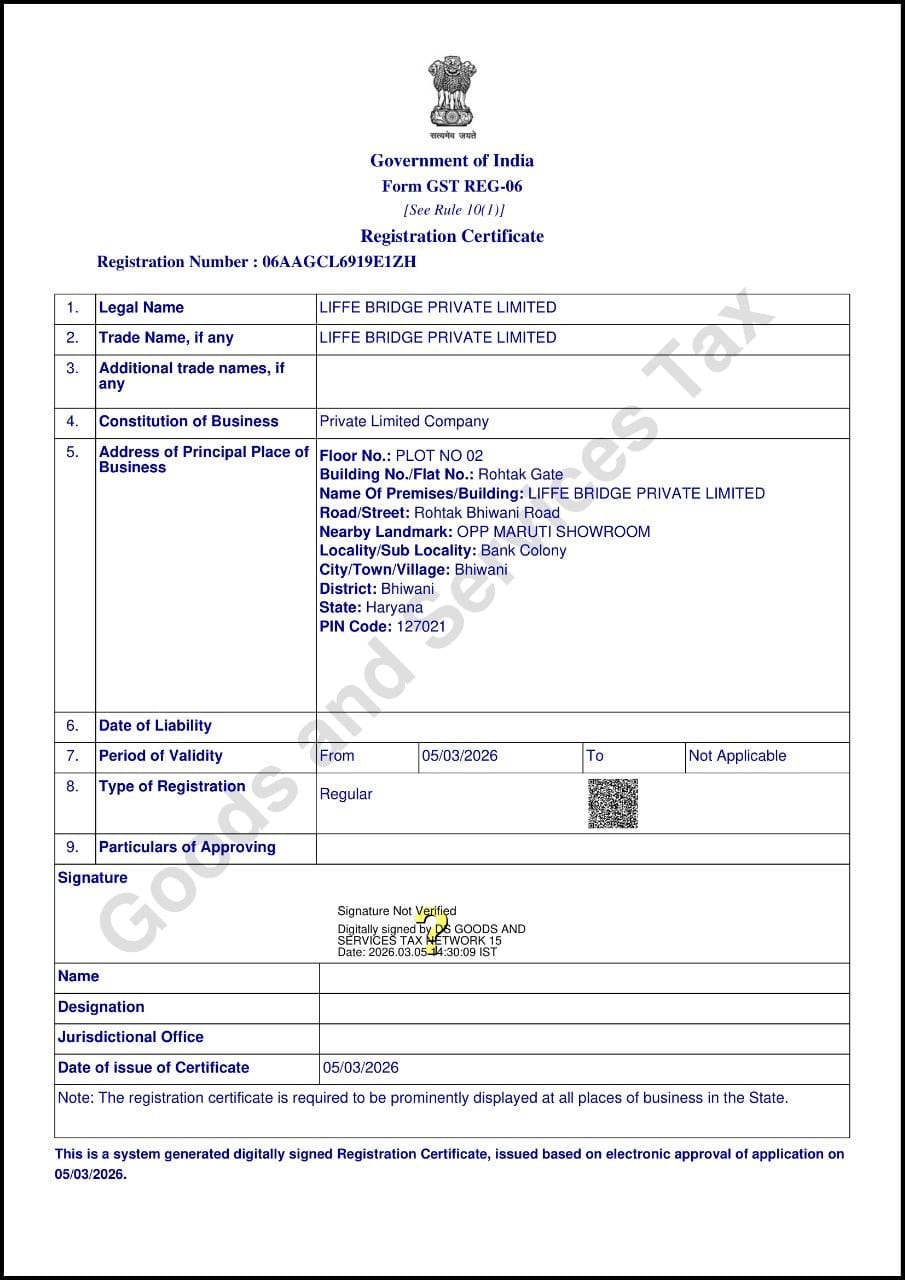 GST Certificate